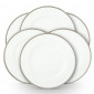 Тарелка обеденная Wilshire Dinner Plate Silver/White