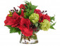 Цветы Amaryllis Rose, красные в стеклянной вазе