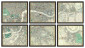 Сет из 6 постеров London Six Piece Map