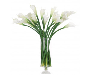 Цветы Lily Calla, White Drop In With Glass Cylinder