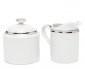 Комплект сливочников Wilshire Creamer Set Silver/White
