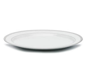 Тарелка Wilshire Oval Platter Silver/White
