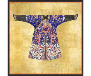 Постер Blue Kimono on Gold, Contemporary Black 621