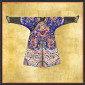 Постер Blue Kimono on Gold, Contemporary Black 621