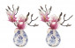 Цветы Magnolia/Set Of 2, Pink, в керамической вазе