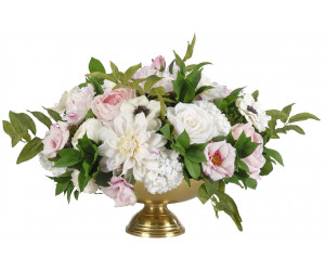Цветы Rose Anemone, Cream Pink, Footed Bowl