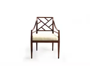 Стул с подлокотниками Rosenau Wood Back Arm Chair 50011
