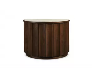 Комод Bridgeton Demilune Chest With Travertine Top