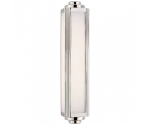 Бра Keating Medium Sconce in Polished Nickel with White Glass