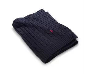 Плед RL Cable Navy Plaid 127/177