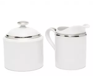 Комплект сливочников Wilshire Creamer Set Silver/White