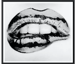 Постер в раме Black&White Lips