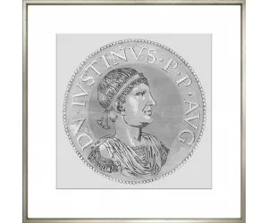 Постер Goltzius Coins Grey 2, рамка 424