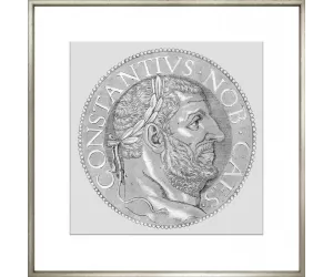 Постер Goltzius Coins Grey 5, рамка 424