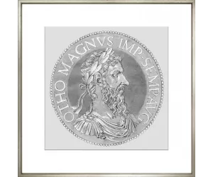 Постер Goltzius Coins Grey 9, рамка 424