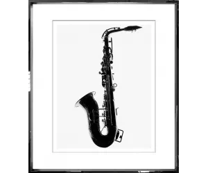 Постер Saxophone, рамка 429 хромовая