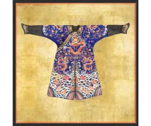 Постер Blue Kimono on Gold, Contemporary Black 621