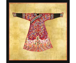Постер Red Kimono on Gold, Contemporary Black 621