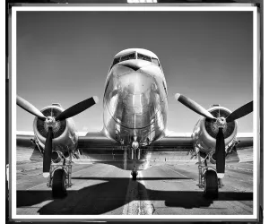 Постер DC-3 Aeroplane, Contemporary Chrome 429