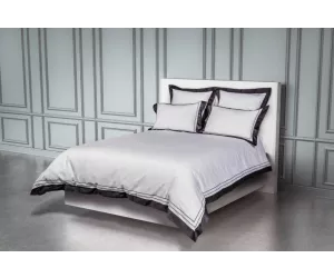 Комплект постельного белья Гореме Сатин 600 (Goreme Satin 600 White), белый с золотым