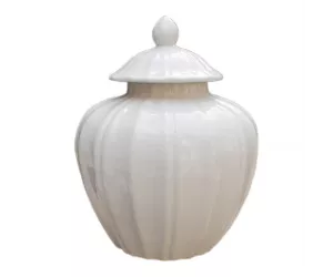 Ваза Флютэд Пампкин – Вайт (Fluted Pumpkin – White)