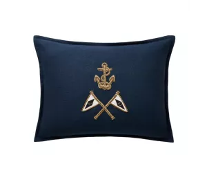 Подушка Бэйвью (Bayview Throw Pillow), тёмно-синяя