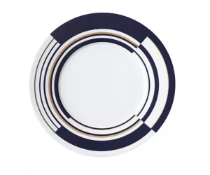 Обеденная тарелка Пейтон Диннер Плейт (Peyton Dinner Plate), синий / золотой