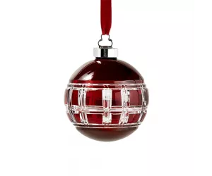 Новогоднее украшение Хадсон Плейд Орнамент, красное (Hudson Plaid-Ornament, Red)