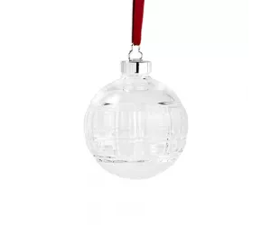 Новогоднее украшение Хадсон Плейд Орнамент, прозрачное (Hudson Plaid Ornament, Clear)