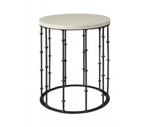 Приставной стол Астор (Astor Side Table With Stone Top), с каменной столешницей