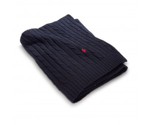 Плед RL Cable Navy Plaid 127/177
