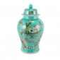 Ваза зеленая Chinoiserie Landscape Temple Jar