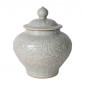 Ваза фарфоровая Sage Green Embossed Fish Ginger Jar